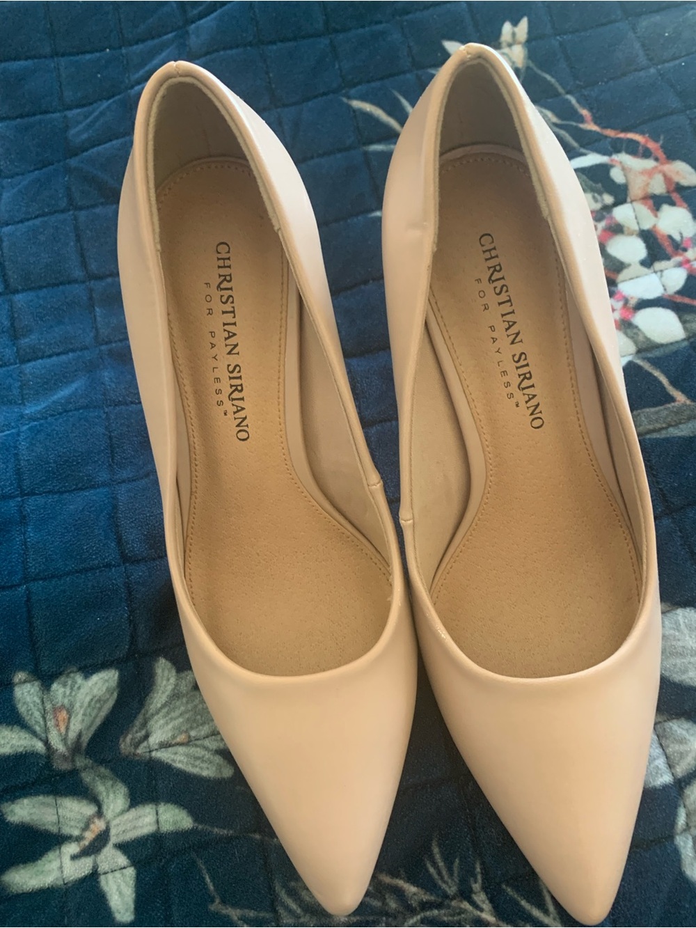 Christian Siriano Wide Width Nude Pointed-Toe Heels